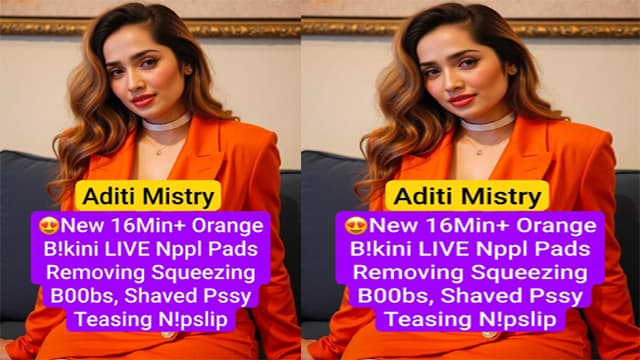 Aditi Mistry Pussy – Orange Bikini Remove Show MMS