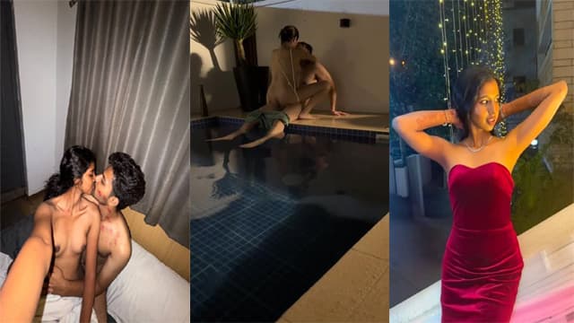 Rich Desi Girl – Pool Hard Riding Leak