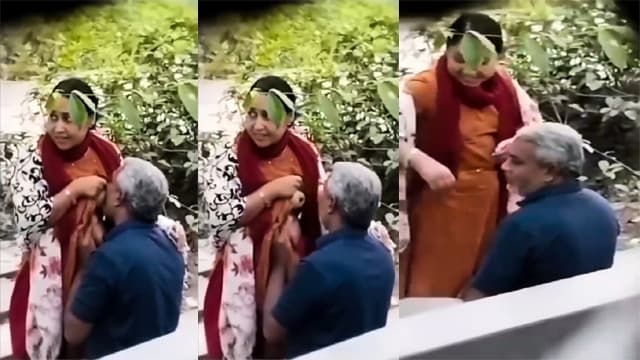 Desi Horny Aunty – Old Man Boobs Suck