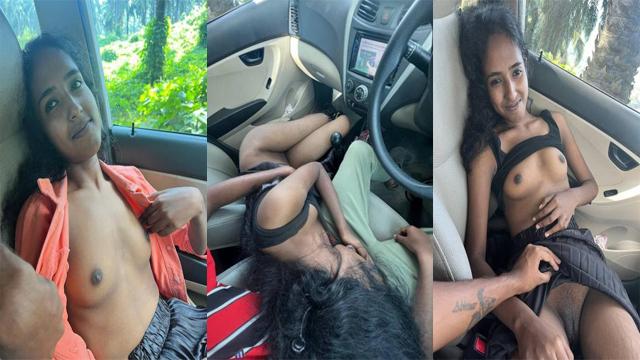 Real Young Slim Mallu GF Car Fucking Captured