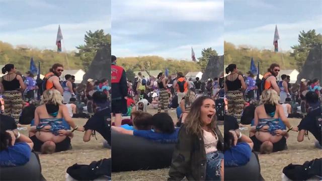 Two Guys Eat A Sluts Ass In Public During a Music Festival Porn
